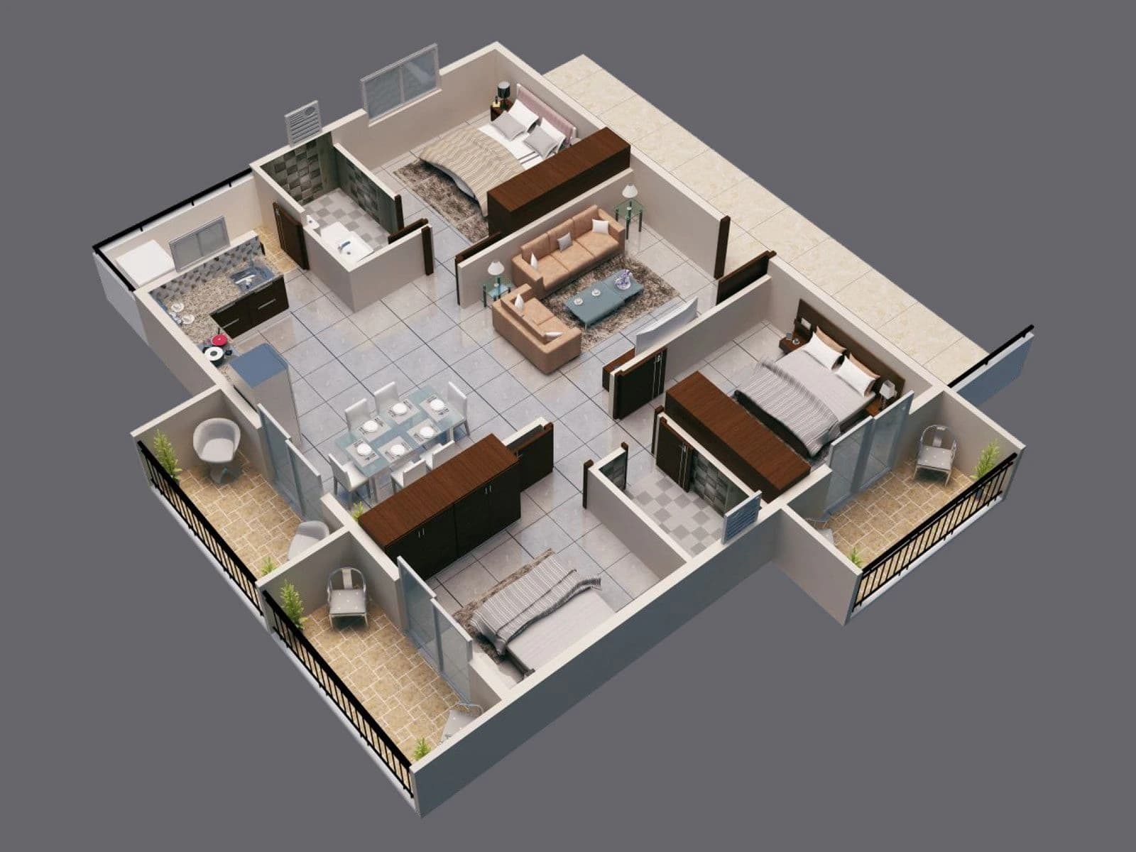 Floor Plan Ground Plus 1
